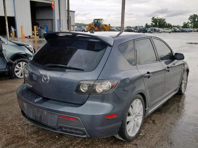 JM1BK34L281119277 - 2008 MAZDA SPEED 3 GRAY photo 4