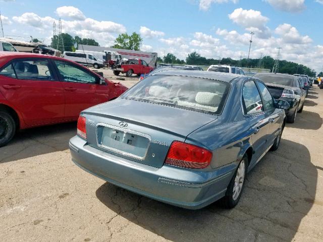 KMHWF25S55A155364 - 2005 HYUNDAI SONATA GL BLUE photo 4