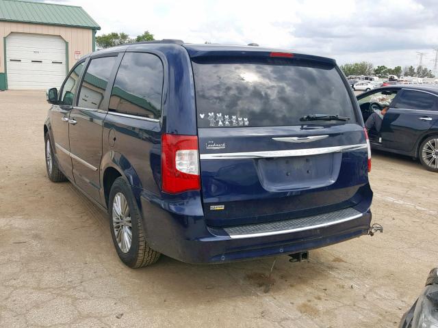 2C4RC1CG4DR697150 - 2013 CHRYSLER TOWN & COU BLUE photo 3