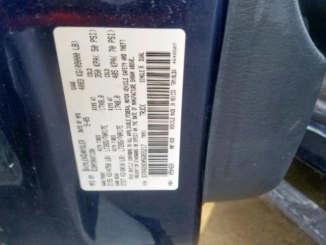 3D7KR28C05G855217 - 2005 DODGE RAM 2500 S ლურჯი ფოტო 10