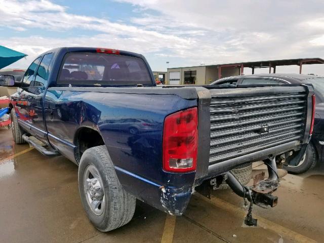 3D7KR28C05G855217 - 2005 DODGE RAM 2500 S ლურჯი ფოტო 3