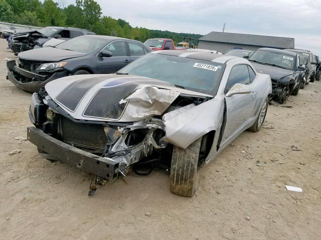 2G1FB1E33F9270165 - 2015 CHEVROLET CAMARO LS SILVER photo 2