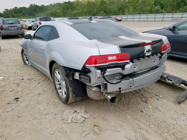 2G1FB1E33F9270165 - 2015 CHEVROLET CAMARO LS SILVER photo 3