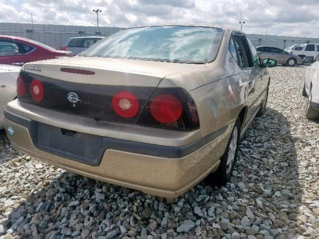 2G1WF52E049375597 - 2004 CHEVROLET IMPALA TAN photo 4