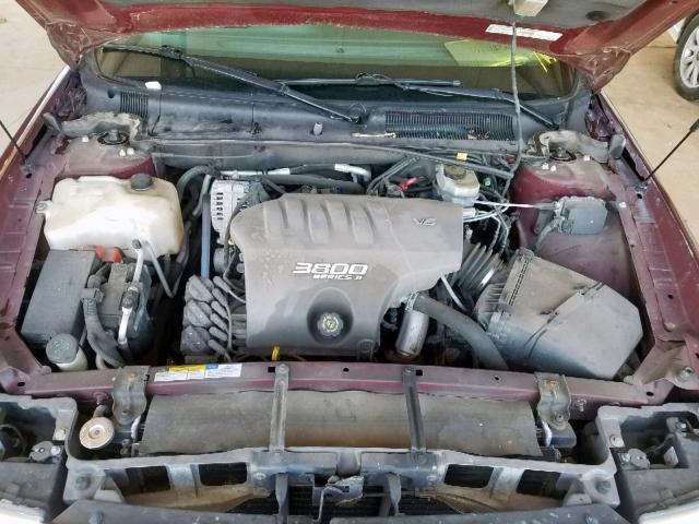 1G4HP54K9Y4163950 - 2000 BUICK LESABRE CU MAROON photo 7