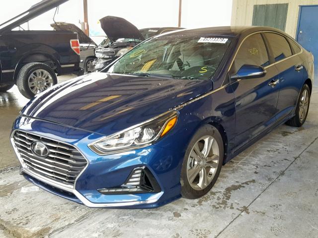 5NPE34AF9JH680475 - 2018 HYUNDAI SONATA SPO BLUE photo 2