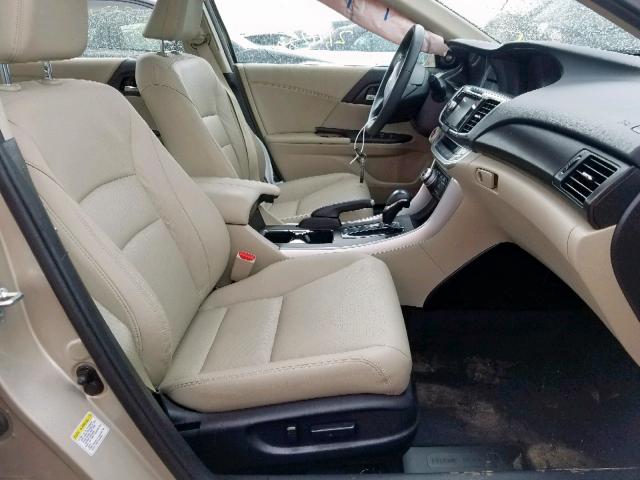 1HGCR2F84DA143563 - 2013 HONDA ACCORD EXL BEIGE photo 5