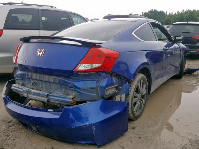 1HGCS1B82BA800748 - 2011 HONDA ACCORD EXL BLUE photo 4