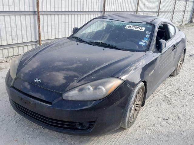 KMHHM66D18U289748 - 2008 HYUNDAI TIBURON GS BLACK photo 2