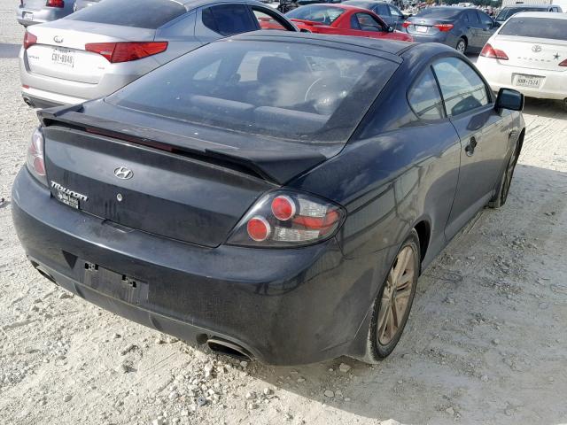 KMHHM66D18U289748 - 2008 HYUNDAI TIBURON GS BLACK photo 4