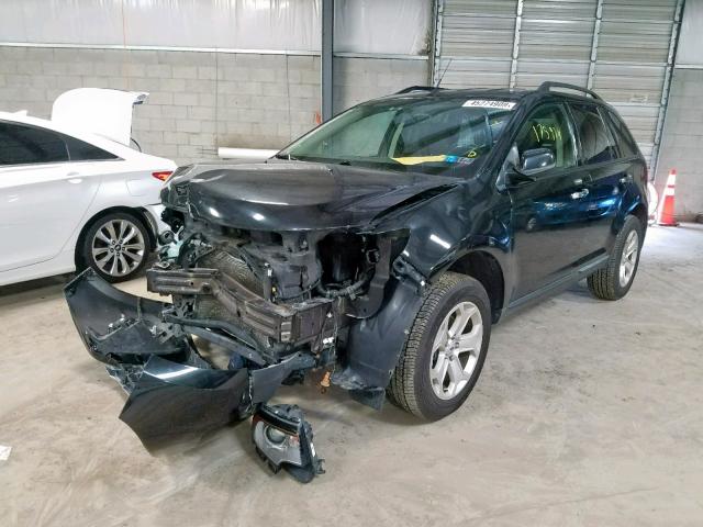 2FMDK3JC2BBB25438 - 2011 FORD EDGE SEL BLACK photo 2