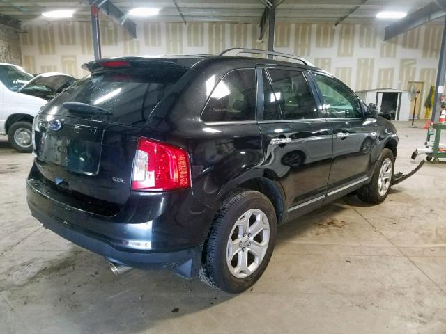 2FMDK3JC2BBB25438 - 2011 FORD EDGE SEL BLACK photo 4