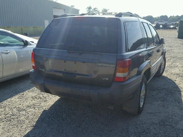 1J4GX48N34C435496 - 2004 JEEP GRAND CHER GRAY photo 4