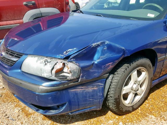 2G1WH52K239197917 - 2003 CHEVROLET IMPALA LS BLUE photo 9