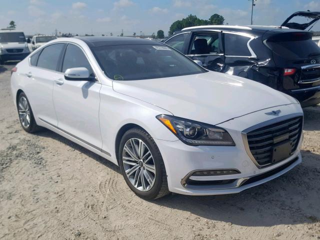 KMHGN4JE4JU227456 - 2018 GENESIS G80 BASE WHITE photo 1