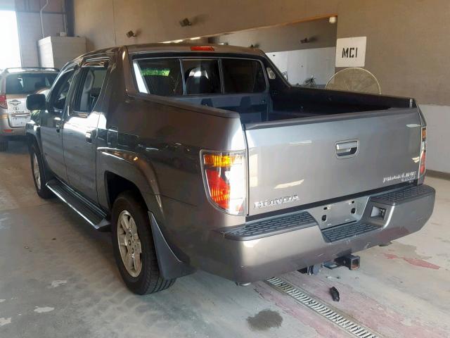 2HJYK16558H506285 - 2008 HONDA RIDGELINE GRAY photo 3