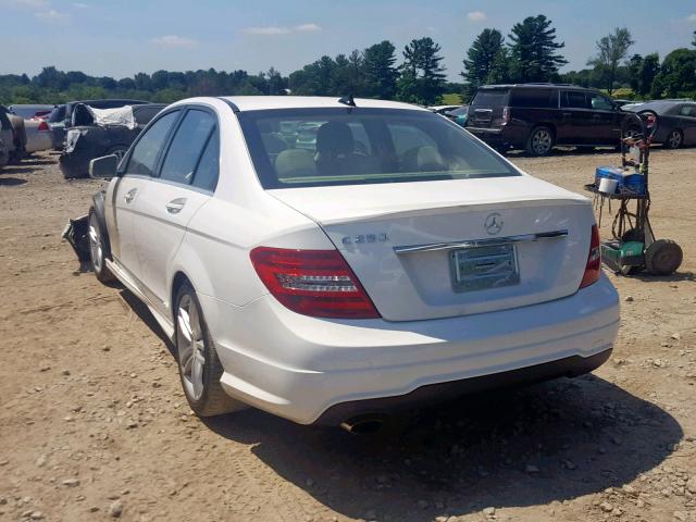 WDDGF4HB6ER317963 - 2014 MERCEDES-BENZ C 250 WHITE photo 3