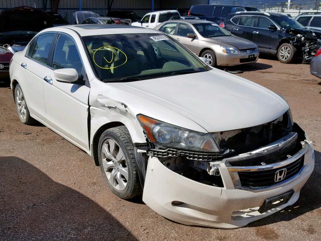 1HGCP36848A020105 - 2008 HONDA ACCORD EXL WHITE photo 1