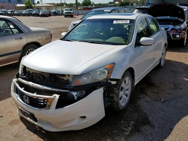 1HGCP36848A020105 - 2008 HONDA ACCORD EXL WHITE photo 2