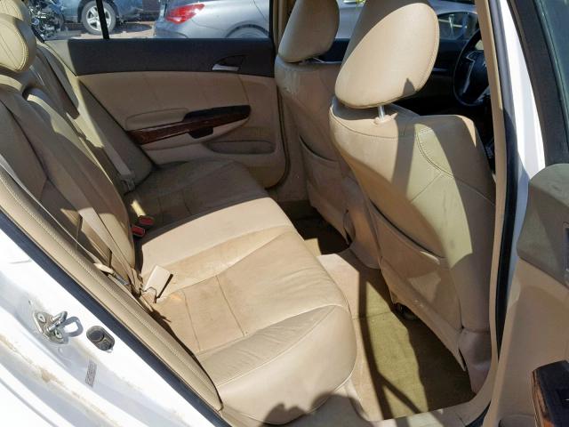 1HGCP36848A020105 - 2008 HONDA ACCORD EXL WHITE photo 6