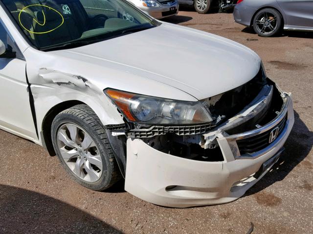 1HGCP36848A020105 - 2008 HONDA ACCORD EXL WHITE photo 9