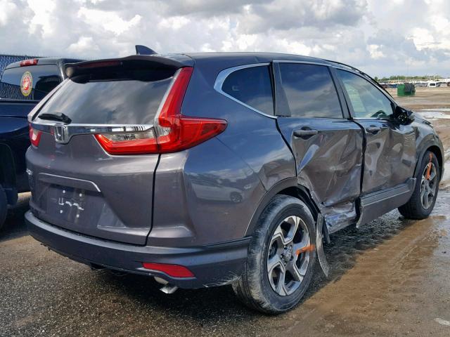 5J6RW1H86JA011712 - 2018 HONDA CR-V EXL GRAY photo 4