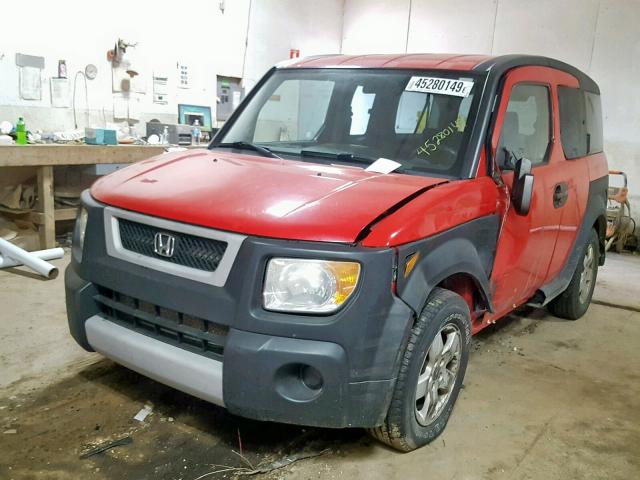 5J6YH28615L029524 - 2005 HONDA ELEMENT EX RED photo 2