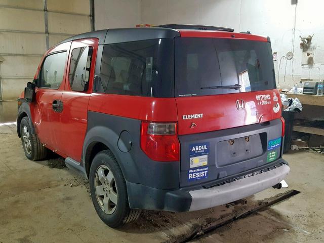 5J6YH28615L029524 - 2005 HONDA ELEMENT EX RED photo 3