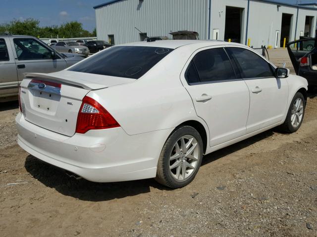 3FAHP0JA0AR422900 - 2010 FORD FUSION SEL WHITE photo 4