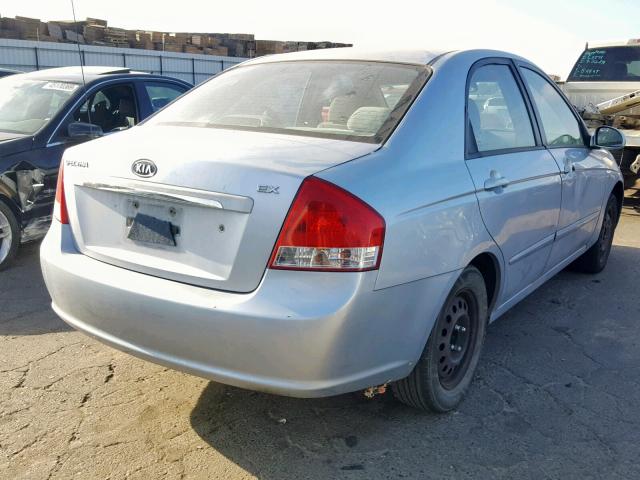 KNAFE122885575801 - 2008 KIA SPECTRA EX BLUE photo 4