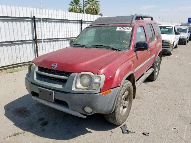 5N1ED28T42C553493 - 2002 NISSAN XTERRA XE BURGUNDY photo 2