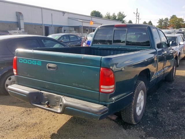 1B7GL23X0VS266687 - 1997 DODGE DAKOTA GREEN photo 4