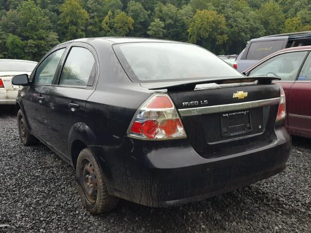 KL1TD56617B126657 - 2007 CHEVROLET AVEO BASE Qara foto 3