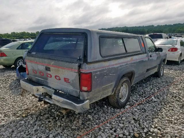 1B7HL26X1NS655242 - 1992 DODGE DAKOTA GRAY photo 4