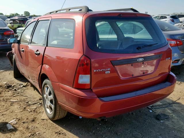 1FAFP36N75W166388 - 2005 FORD FOCUS ZXW RED photo 3