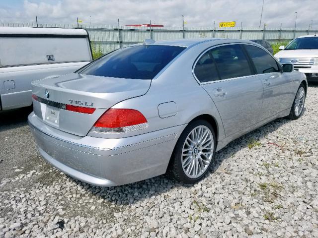 WBAGN63514DS51826 - 2004 BMW 745 LI SILVER photo 4