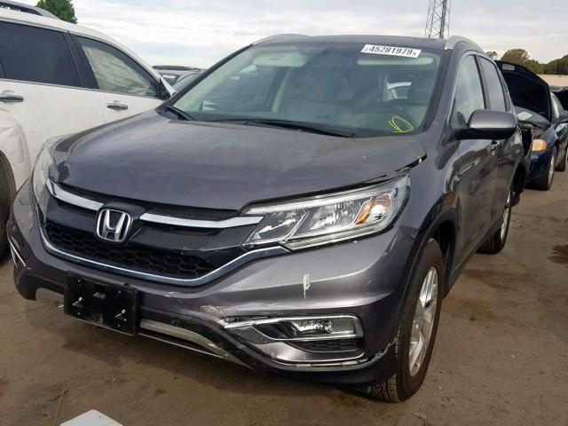 2HKRM3H73FH531798 - 2015 HONDA CR-V EXL GRAY photo 2