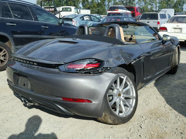 WP0CA2A87HS221301 - 2017 PORSCHE BOXSTER GRAY photo 4