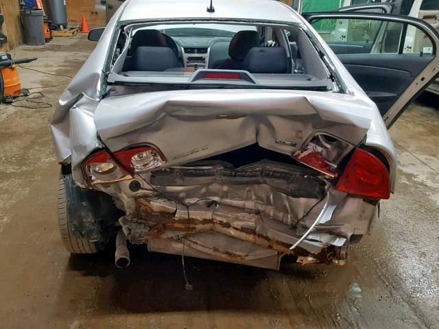 1G1ZC5E06AF210081 - 2010 CHEVROLET MALIBU 1LT SILVER photo 9