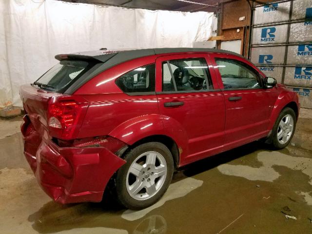 1B3HB28B88D684400 - 2008 DODGE CALIBER RED photo 4