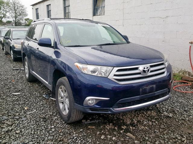 5TDBK3EH4BS088165 - 2011 TOYOTA HIGHLANDER BLUE photo 1