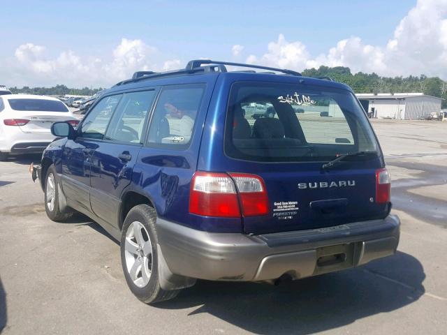 JF1SF65542H753166 - 2002 SUBARU FORESTER S BLUE photo 3