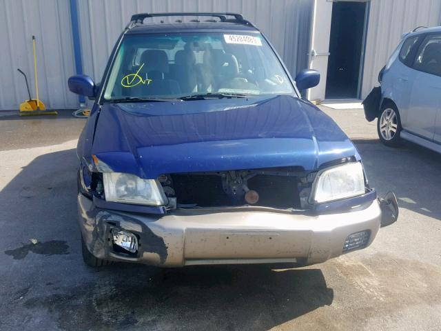 JF1SF65542H753166 - 2002 SUBARU FORESTER S BLUE photo 9