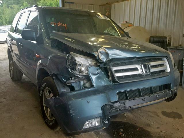 5FNYF18398B008259 - 2008 HONDA PILOT SE BLUE photo 1