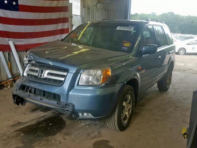 5FNYF18398B008259 - 2008 HONDA PILOT SE BLUE photo 2