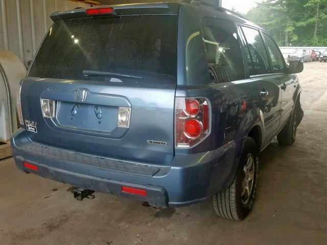 5FNYF18398B008259 - 2008 HONDA PILOT SE BLUE photo 4