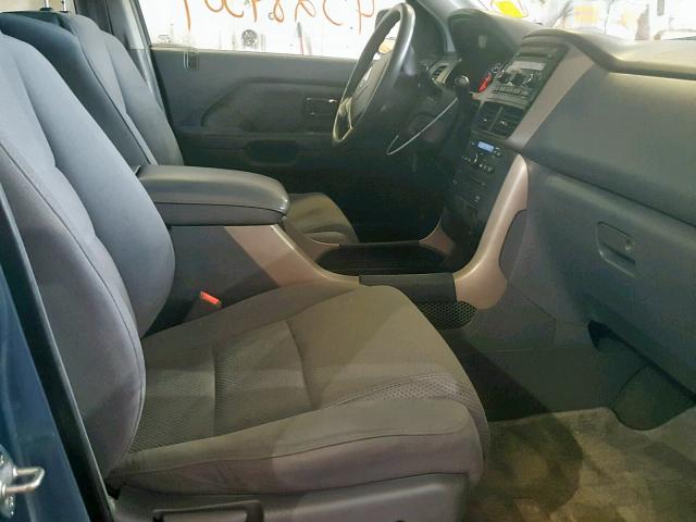 5FNYF18398B008259 - 2008 HONDA PILOT SE BLUE photo 5