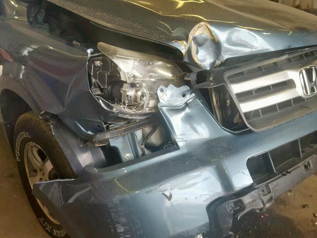 5FNYF18398B008259 - 2008 HONDA PILOT SE BLUE photo 9