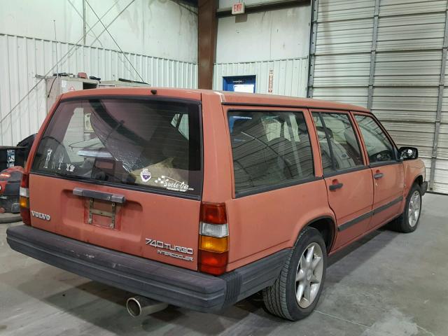 YV1FA8758K1227693 - 1989 VOLVO 740 RED photo 4