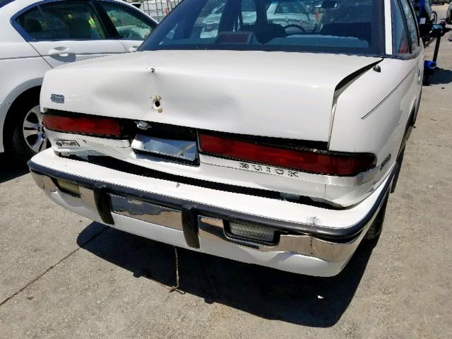 2G4WD54LXN1497047 - 1992 BUICK REGAL LIMI WHITE photo 9